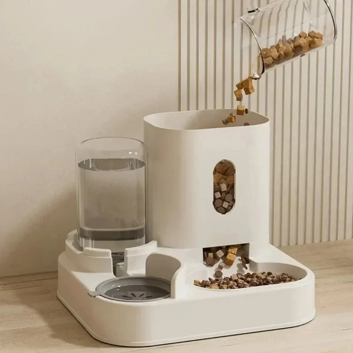 🐶 Automatic Pet Food & Water Dispenser 2-in-1 – Smart Feeding, Stylish Design