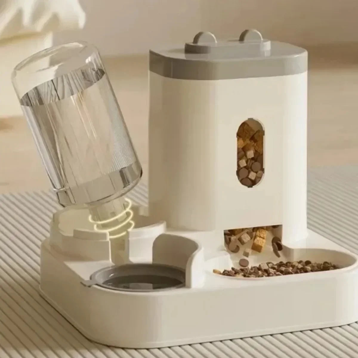 🐶 Automatic Pet Food & Water Dispenser 2-in-1 – Smart Feeding, Stylish Design