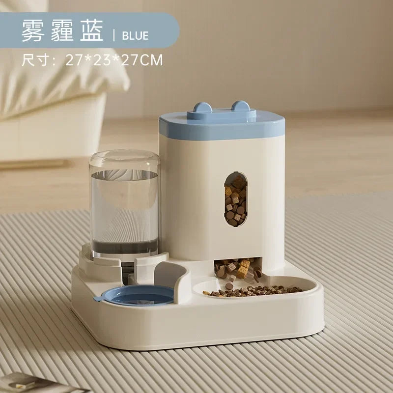 🐶 Automatic Pet Food & Water Dispenser 2-in-1 – Smart Feeding, Stylish Design
