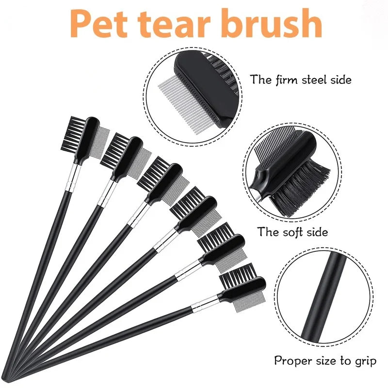 MyHappyPaws™ Pet Tear Brush Gentle, Effective & Essential for Clean, Bright Eyes!