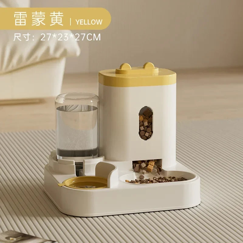 🐶 Automatic Pet Food & Water Dispenser 2-in-1 – Smart Feeding, Stylish Design