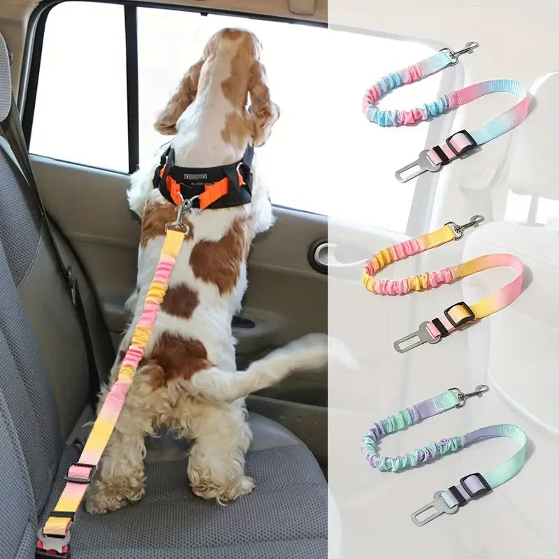 MyHappyPaws™ Rainbow Car Seat Belt for Pets