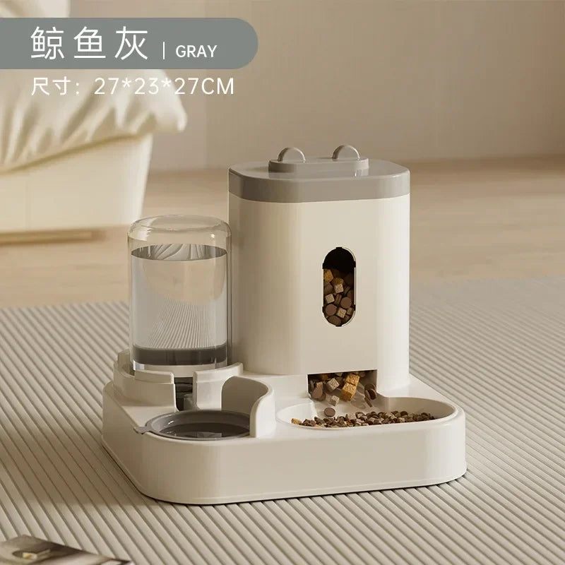 🐶 Automatic Pet Food & Water Dispenser 2-in-1 – Smart Feeding, Stylish Design