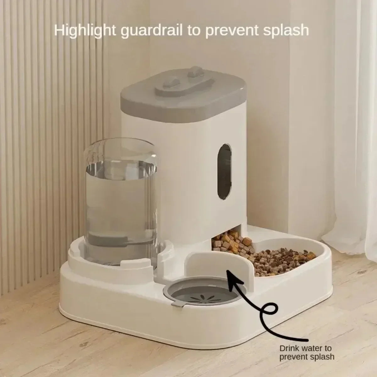 🐶 Automatic Pet Food & Water Dispenser 2-in-1 – Smart Feeding, Stylish Design