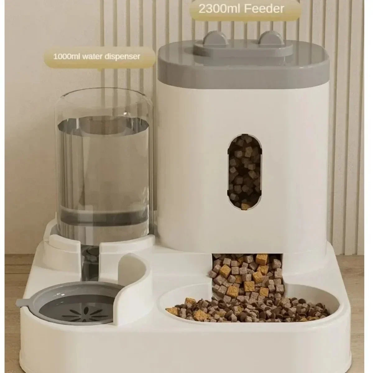 🐶 Automatic Pet Food & Water Dispenser 2-in-1 – Smart Feeding, Stylish Design
