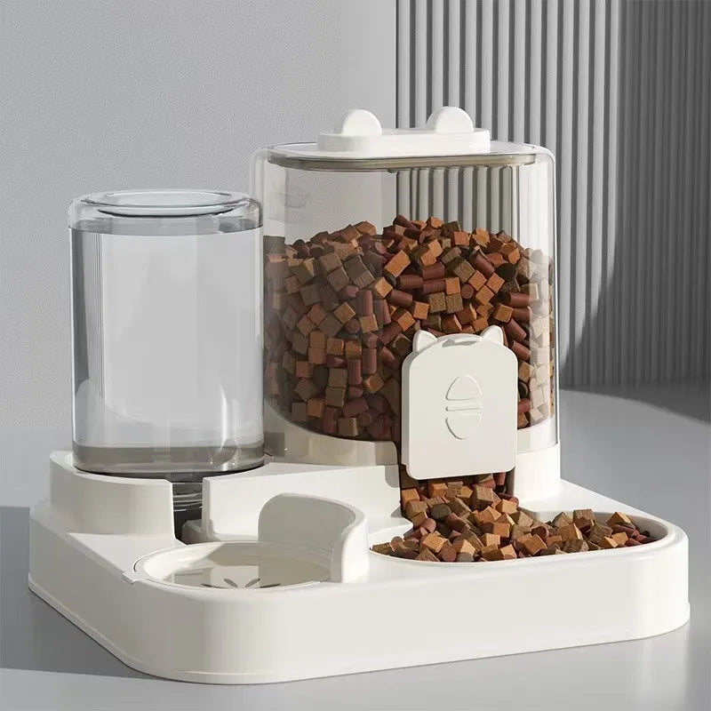 🐶 Automatic Pet Food & Water Dispenser 2-in-1 – Smart Feeding, Stylish Design