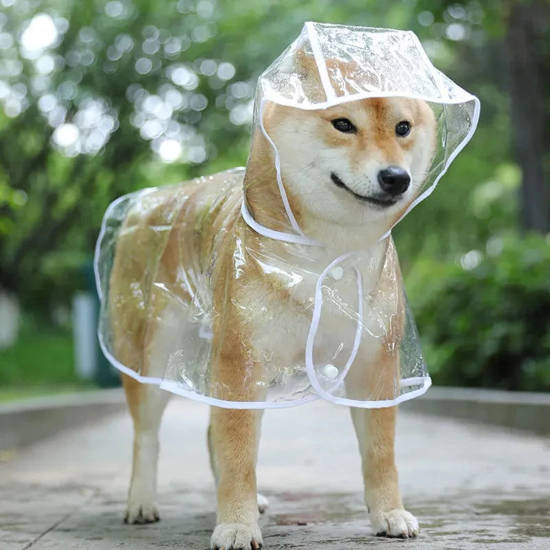 🐾 MyHappyPaws™ Clear Dog Raincoat  💧 Stay Dry. Stay Stylish!