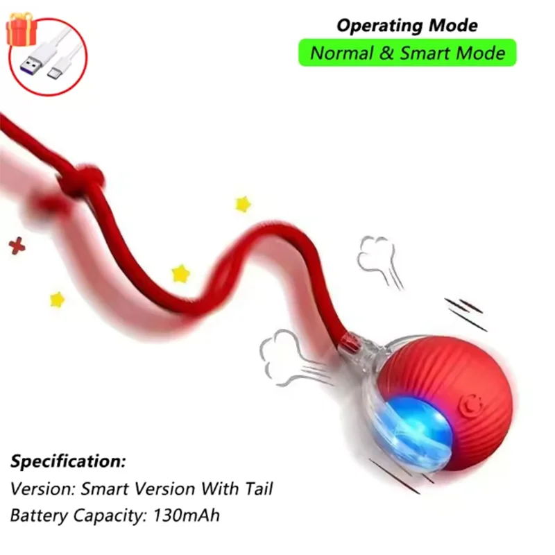 🐱 MyHappyPaws™ Smart Automatic Rolling Pet Ball – 2025 Upgrade