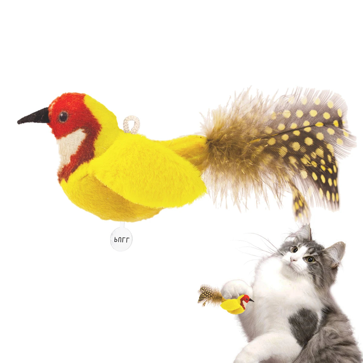 MyHappyPaws™ Interactive Chirping Bird Toy for Cats