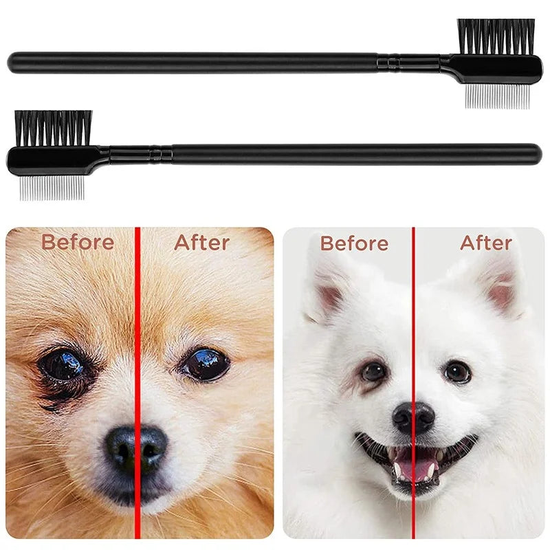 MyHappyPaws™ Pet Tear Brush  Gentle, Effective &amp; Essential for Clean, Bright Eyes!