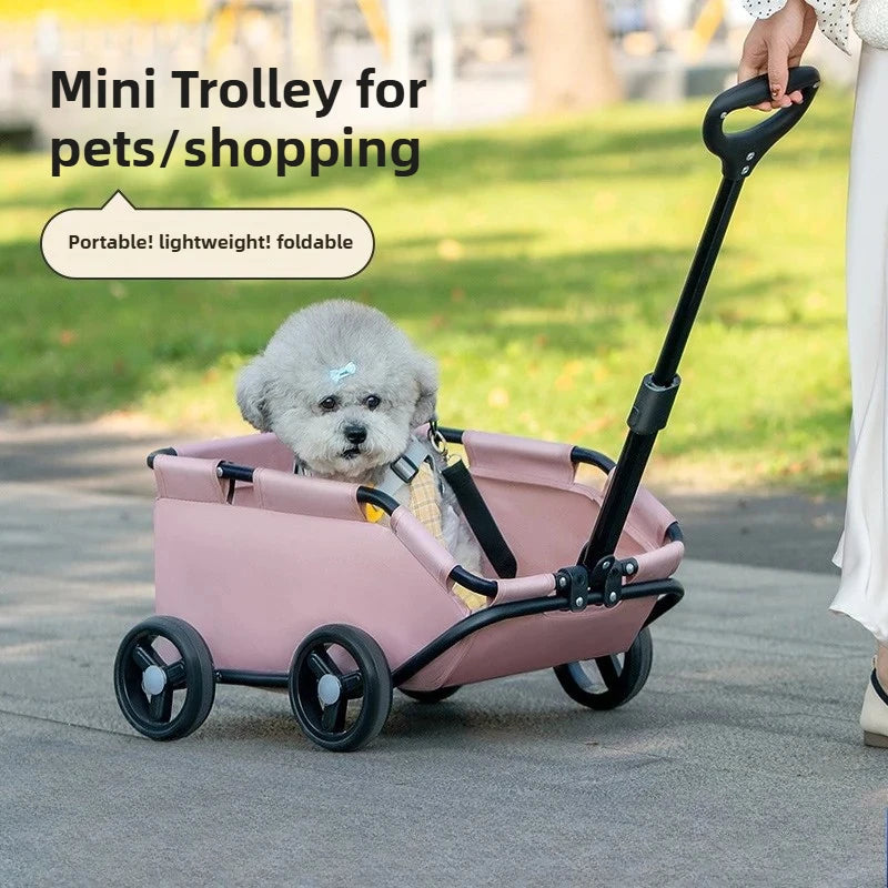 🐶 MyHappyPaws™ Mini Pet Trolley