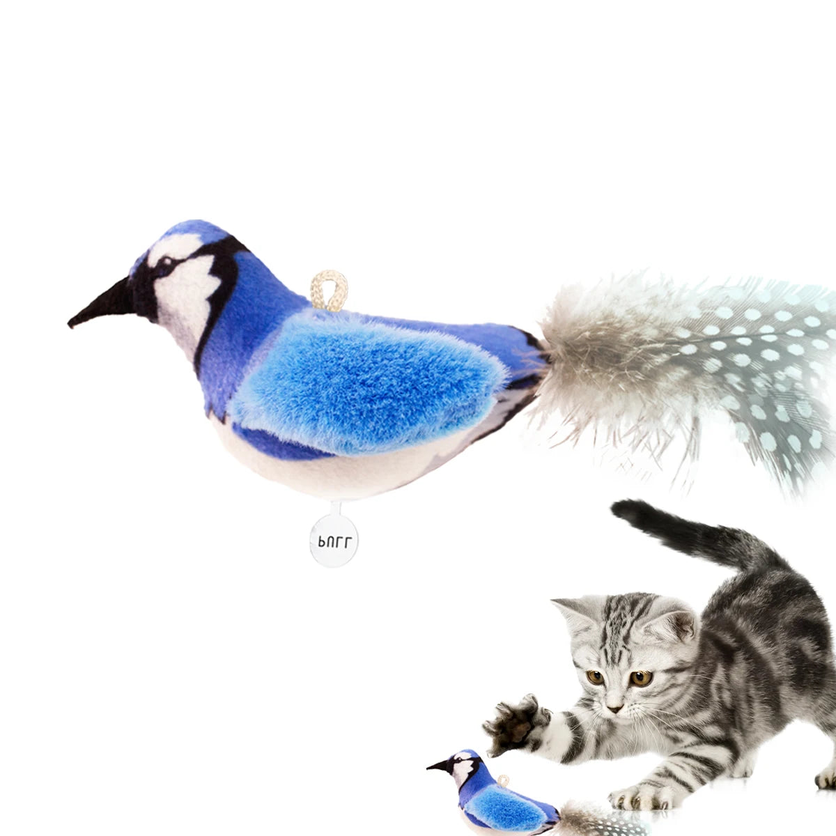 MyHappyPaws™ Interactive Chirping Bird Toy for Cats