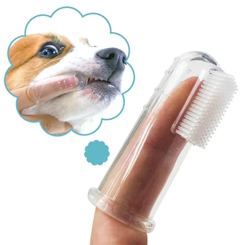 🐾 MyHappyPaws™ Pet Finger Toothbrush