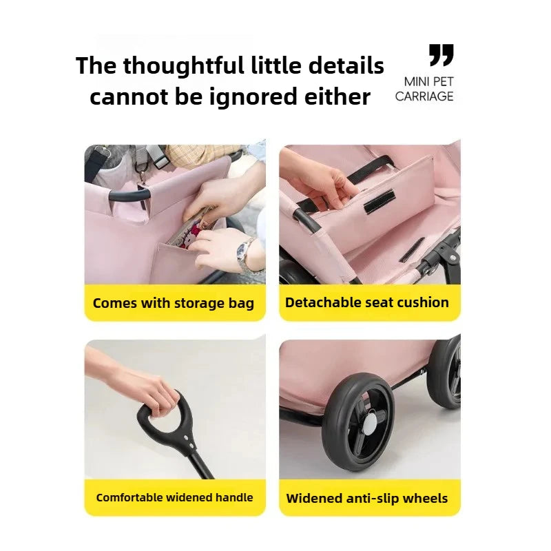 🐶 MyHappyPaws™ Mini Pet Trolley