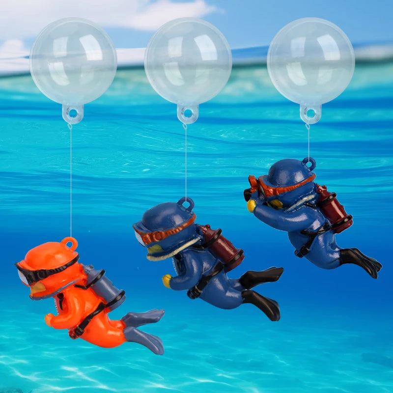 🐠 MyHappyPaws™ Floating Aquarium Ornaments – Bubble Edition