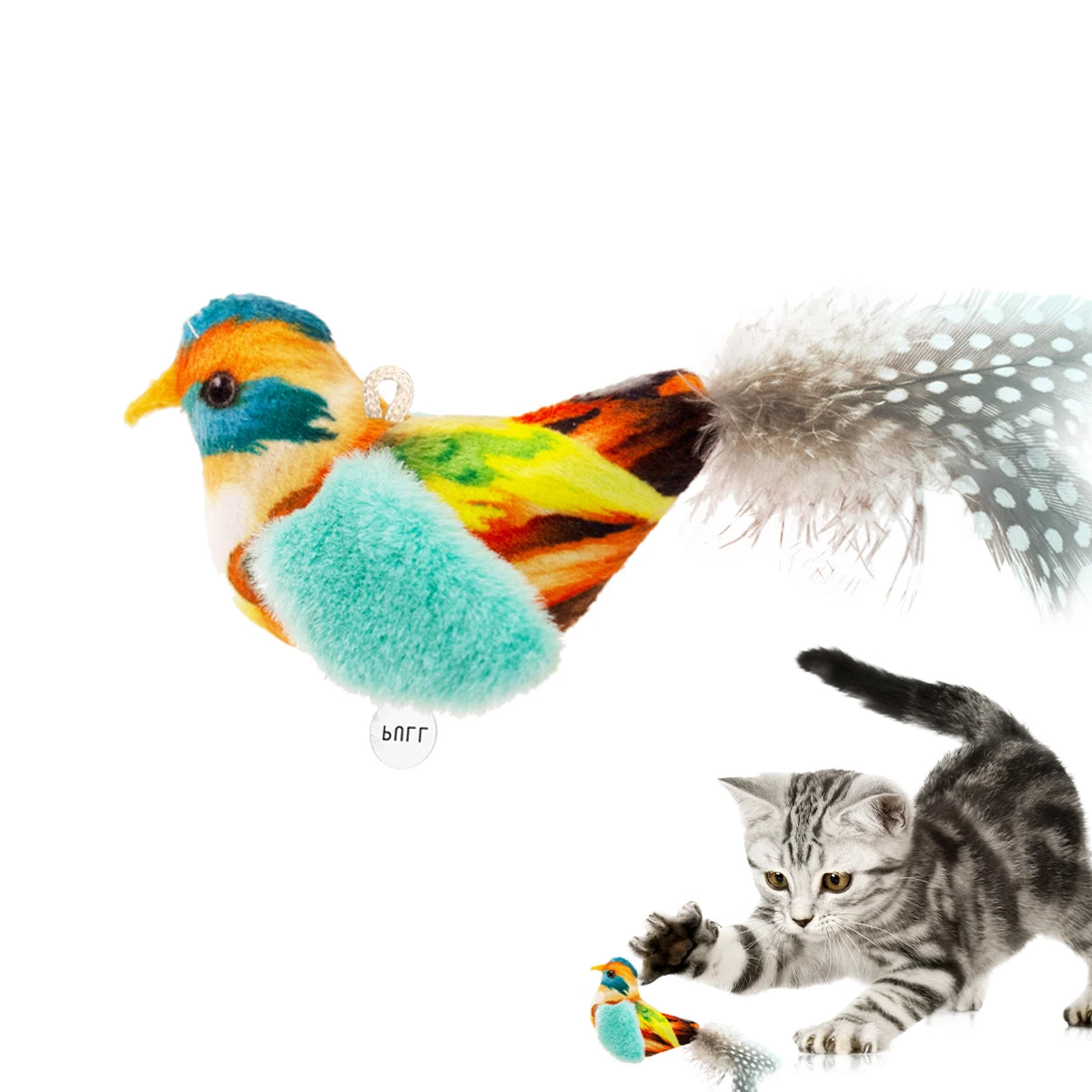 MyHappyPaws™ Interactive Chirping Bird Toy for Cats