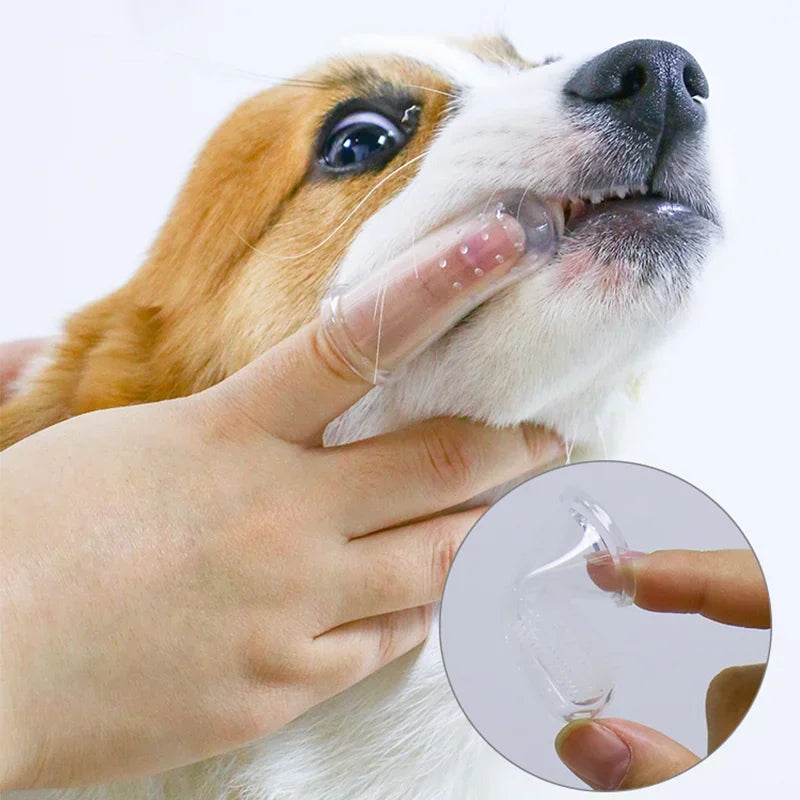 🐾 MyHappyPaws™ Pet Finger Toothbrush