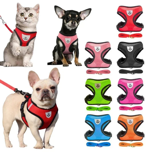 MyHappyPaws™ Breathable Pet Harness Set
