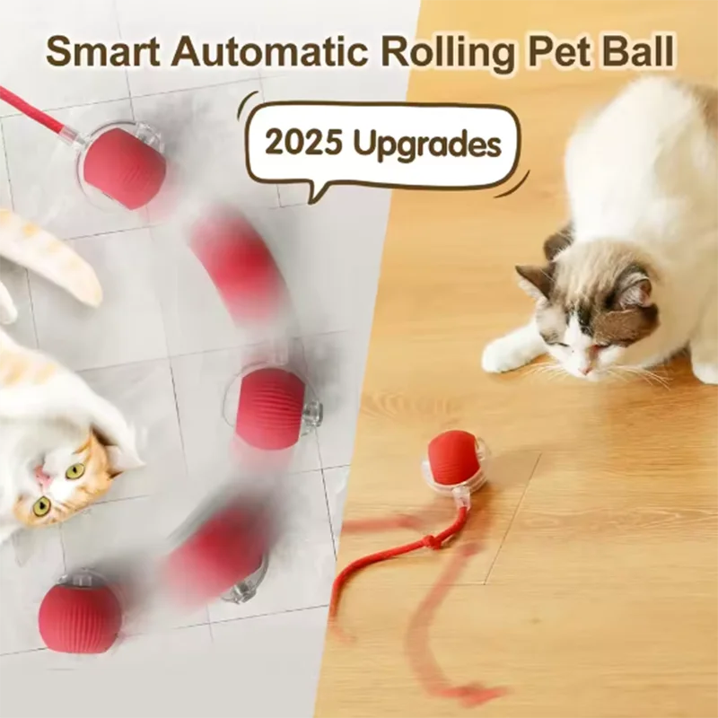 🐱 MyHappyPaws™ Smart Automatic Rolling Pet Ball – 2025 Upgrade