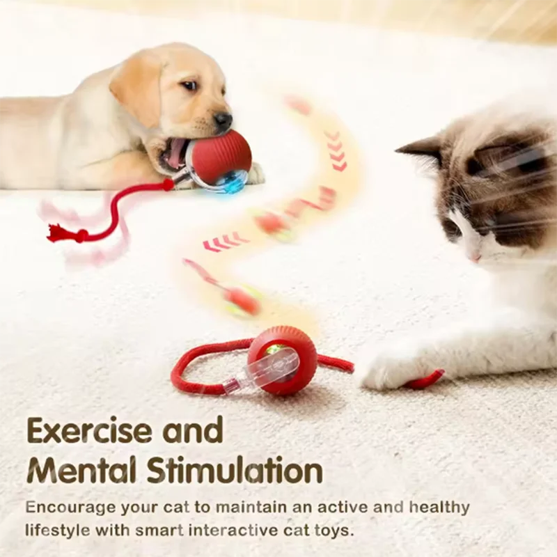 🐱 MyHappyPaws™ Smart Automatic Rolling Pet Ball – 2025 Upgrade