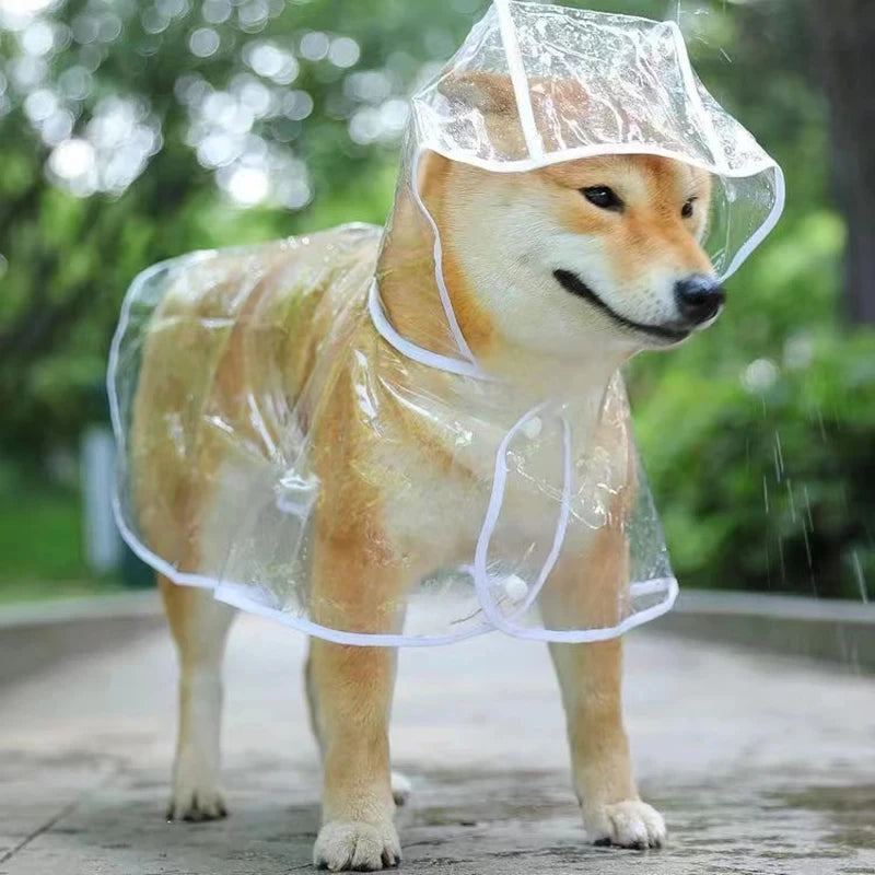 🐾 MyHappyPaws™ Clear Dog Raincoat  💧 Stay Dry. Stay Stylish!