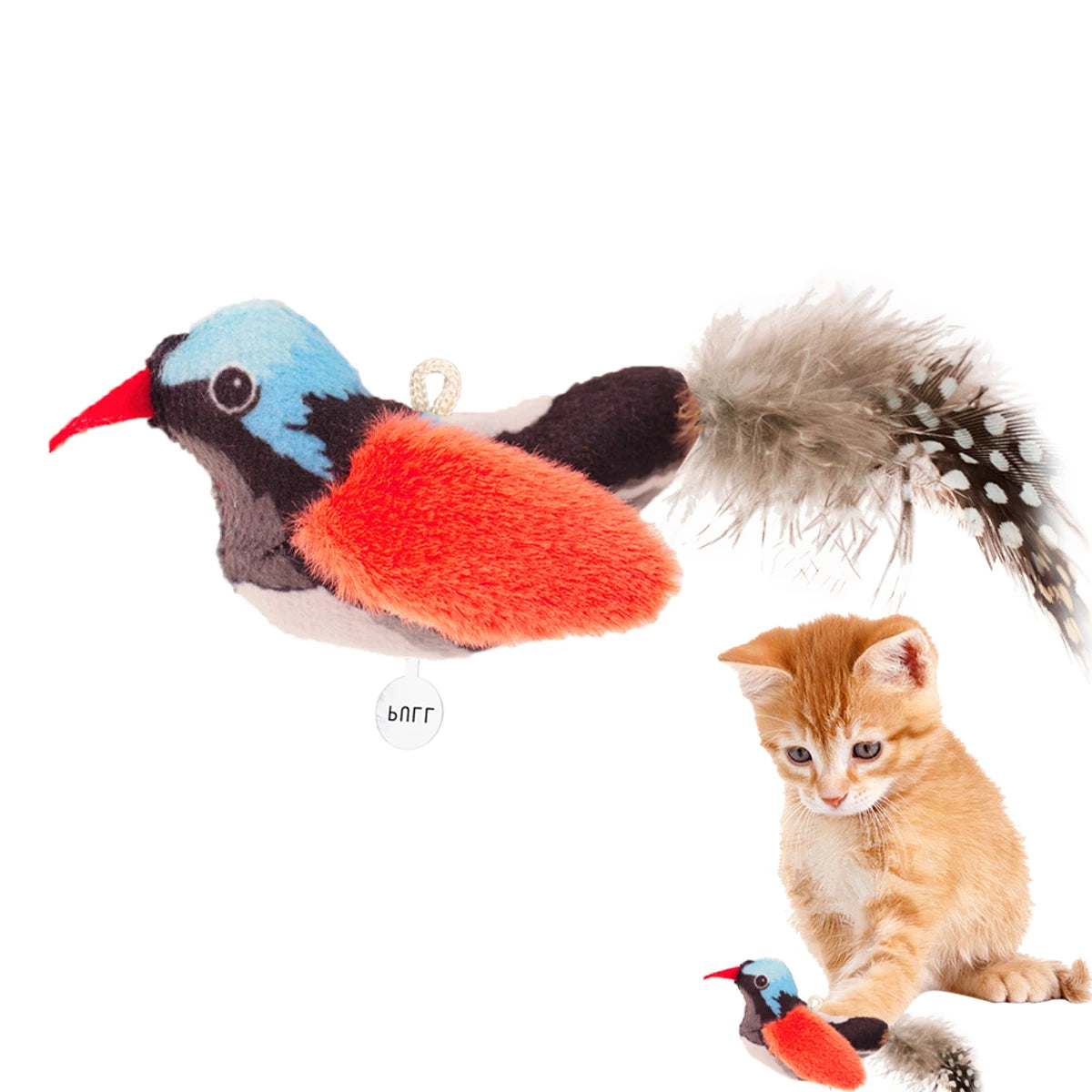 MyHappyPaws™ Interactive Chirping Bird Toy for Cats