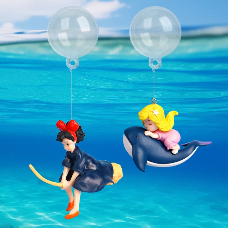 🐠 MyHappyPaws™ Floating Aquarium Ornaments – Bubble Edition