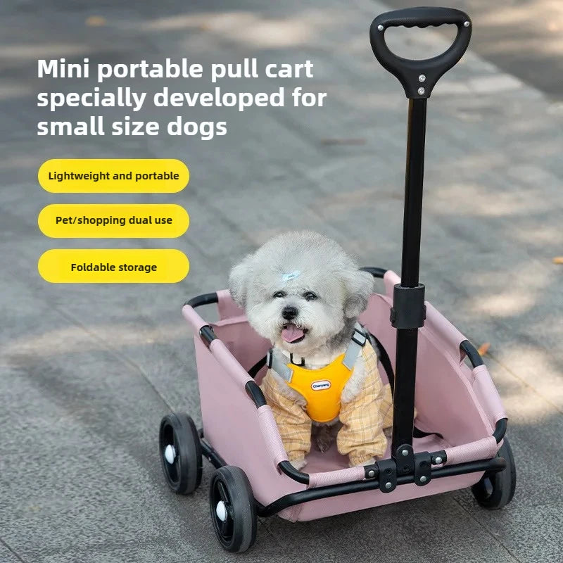 🐶 MyHappyPaws™ Mini Pet Trolley